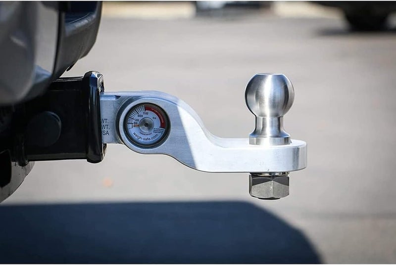 Weigh Safe Fixed Height Ball Mount - Stainless Steel Towing Ball Mount with Built-In Tongue Weight Scale - Designed for 2" Receivers - 10,000 GTW & 1,500 lbs Tongue Weight - Image 3
